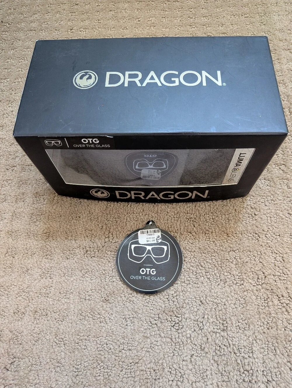 Dragon Alliance DX3 OTG Snow Goggles — Black / LumaLens Red Ion - Used Once